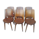 Suite de 6 chaises de bistrot Baumann modèle Mondor années 1960