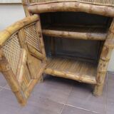Bamboo and rattan chest of drawers