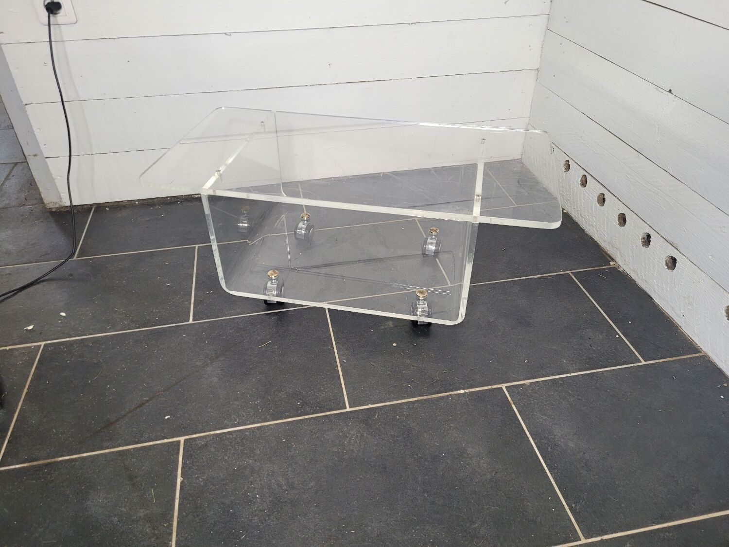 Plexiglas coffee table from the 70s