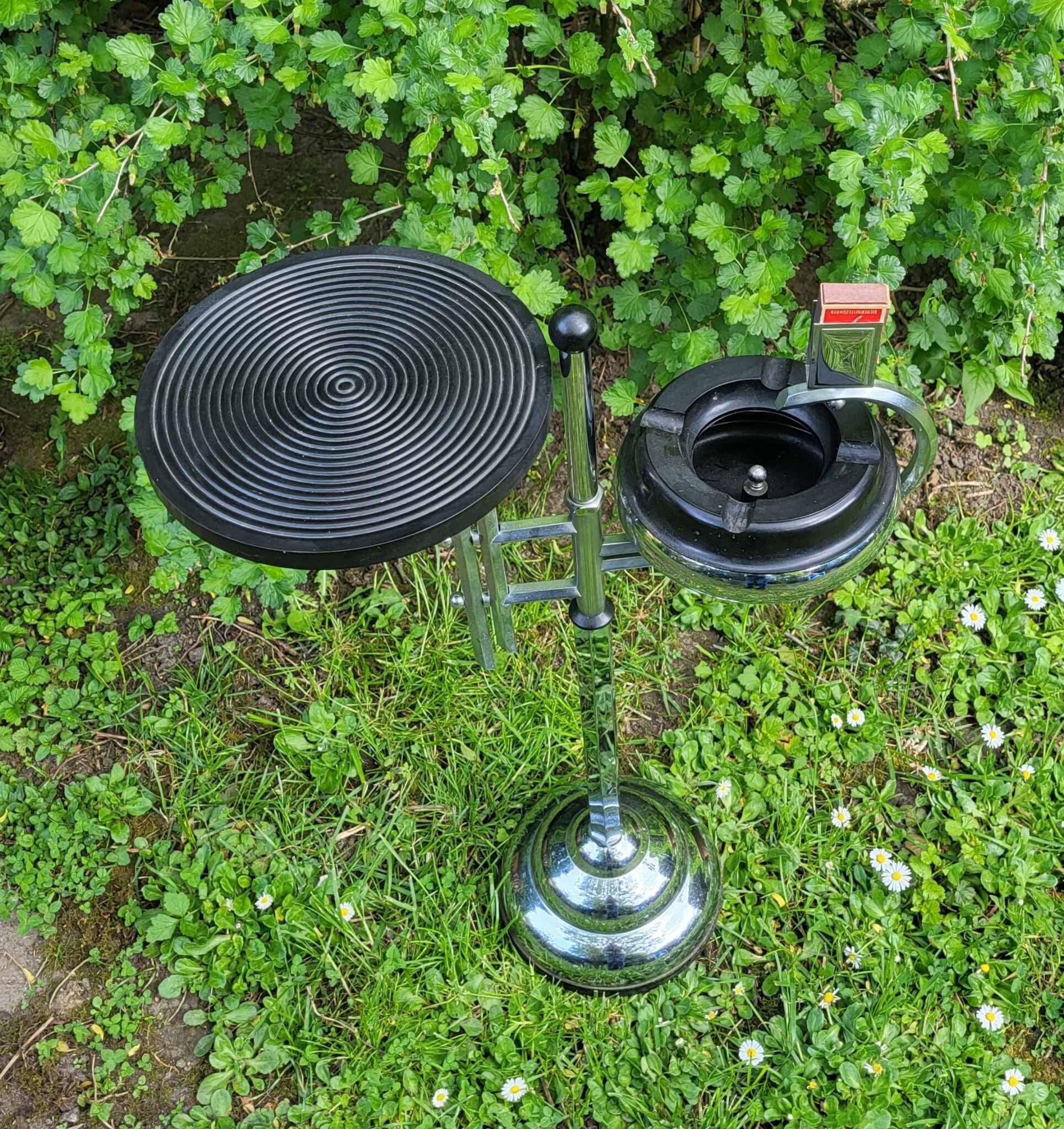 Cendrier chrome et bakélite par Demeyere