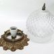 Ceiling lamp in brass and glass antique style