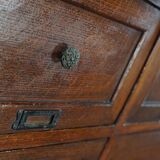 1870s oak apothecary cabinet