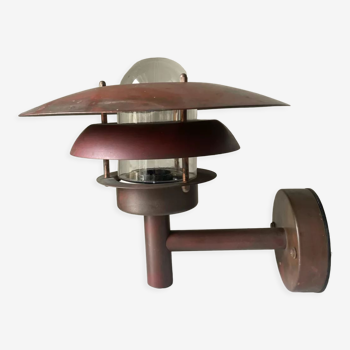 Classic danish mcm outdoor wall lamp in copper