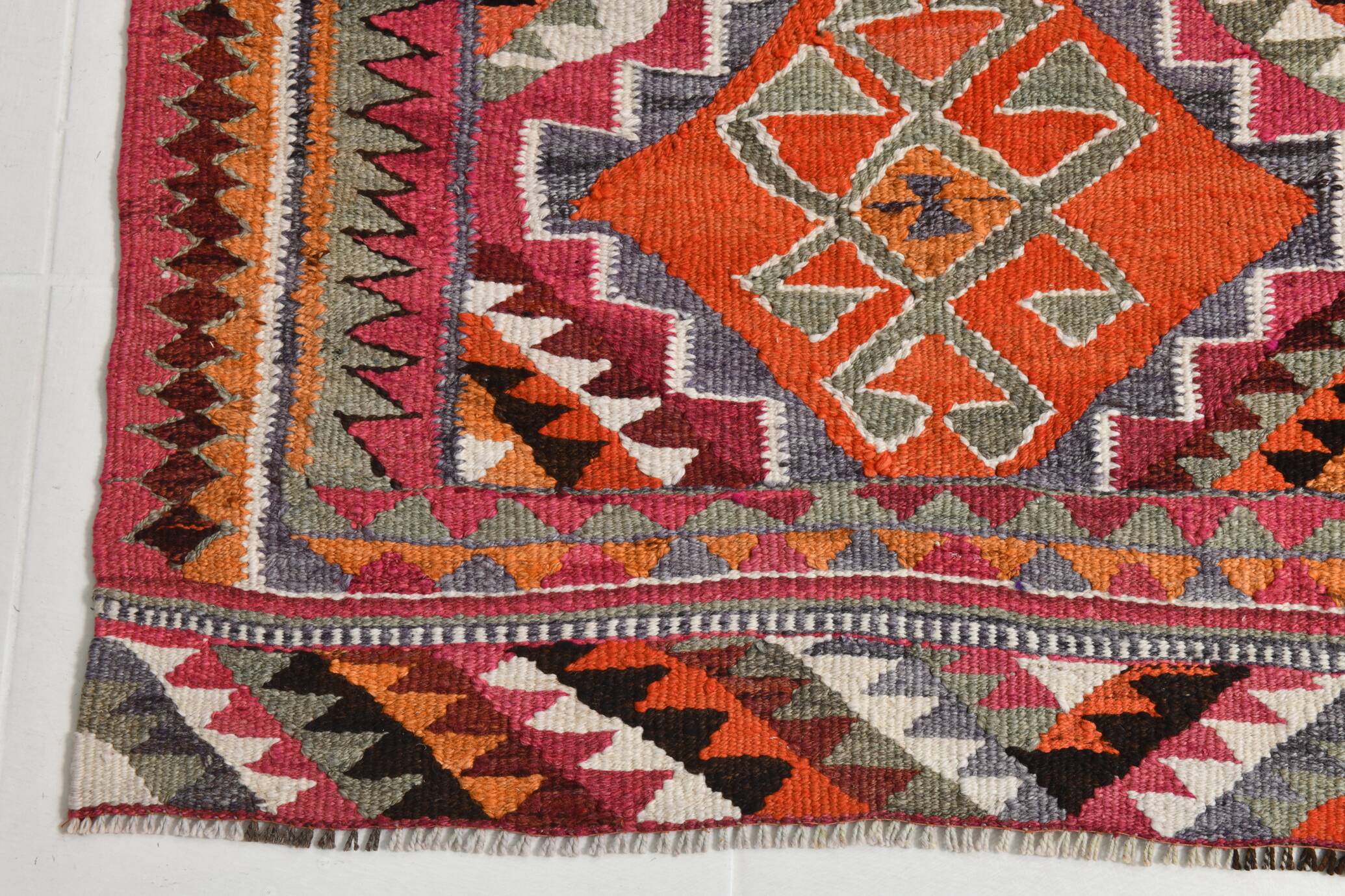 3x10 Vintage Persian Kilim Runner Rug, 97x299Cm