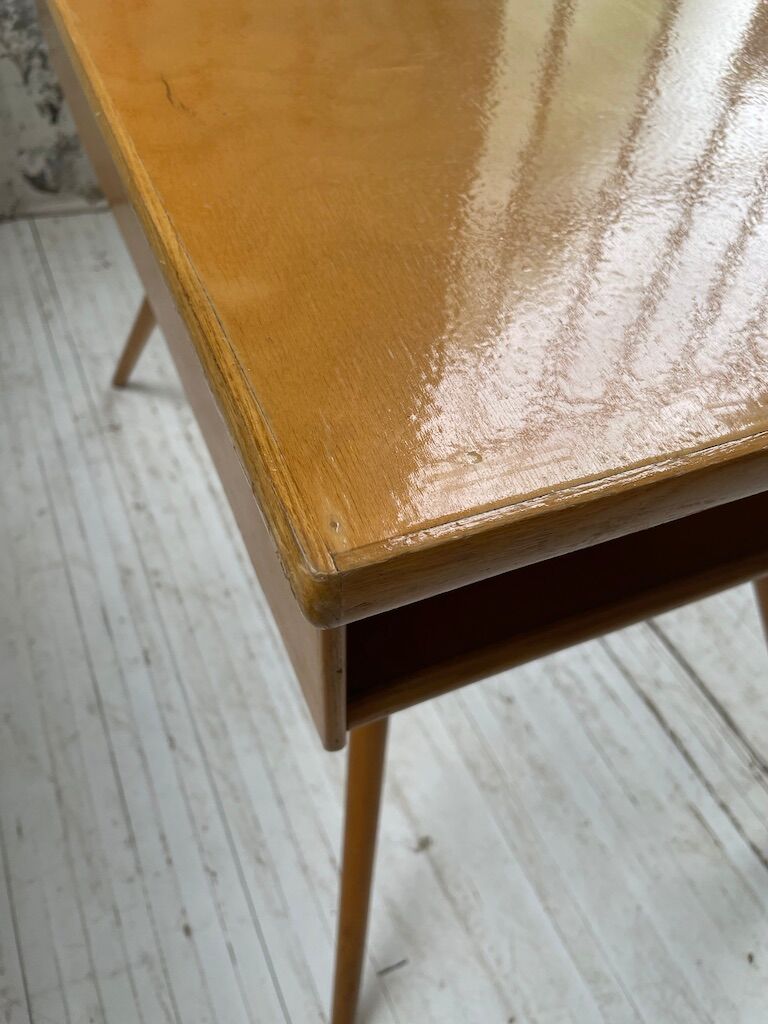 Vintage oak compass desk