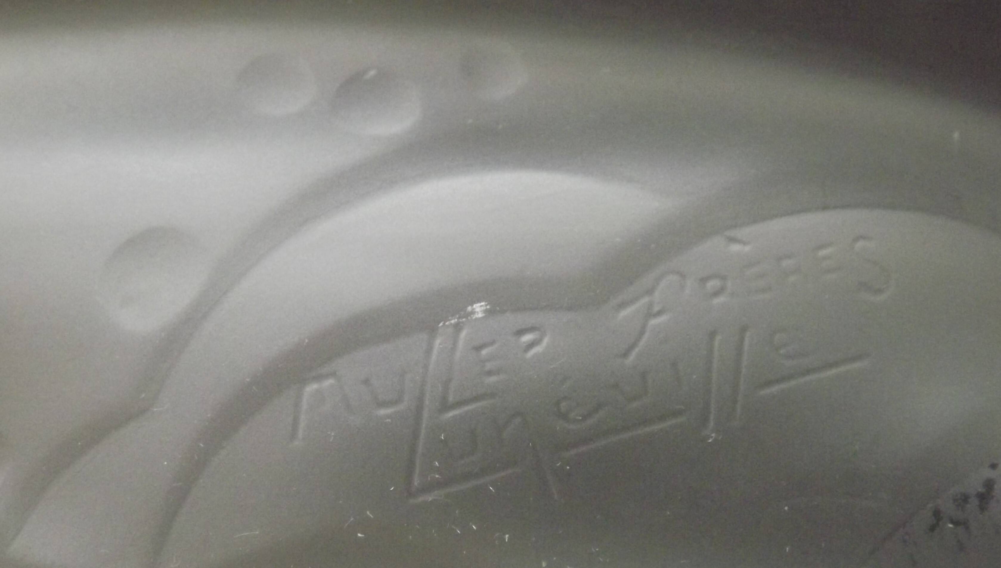 Signed Muller Frères Lunéville Art Deco Ceiling Light Flying Bird Detail