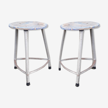 Set of two industrial stools