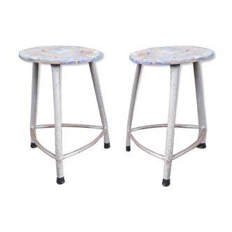 Set of two industrial stools