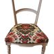 Empire style chair redone in velvet fabric, old floral pattern, 1900