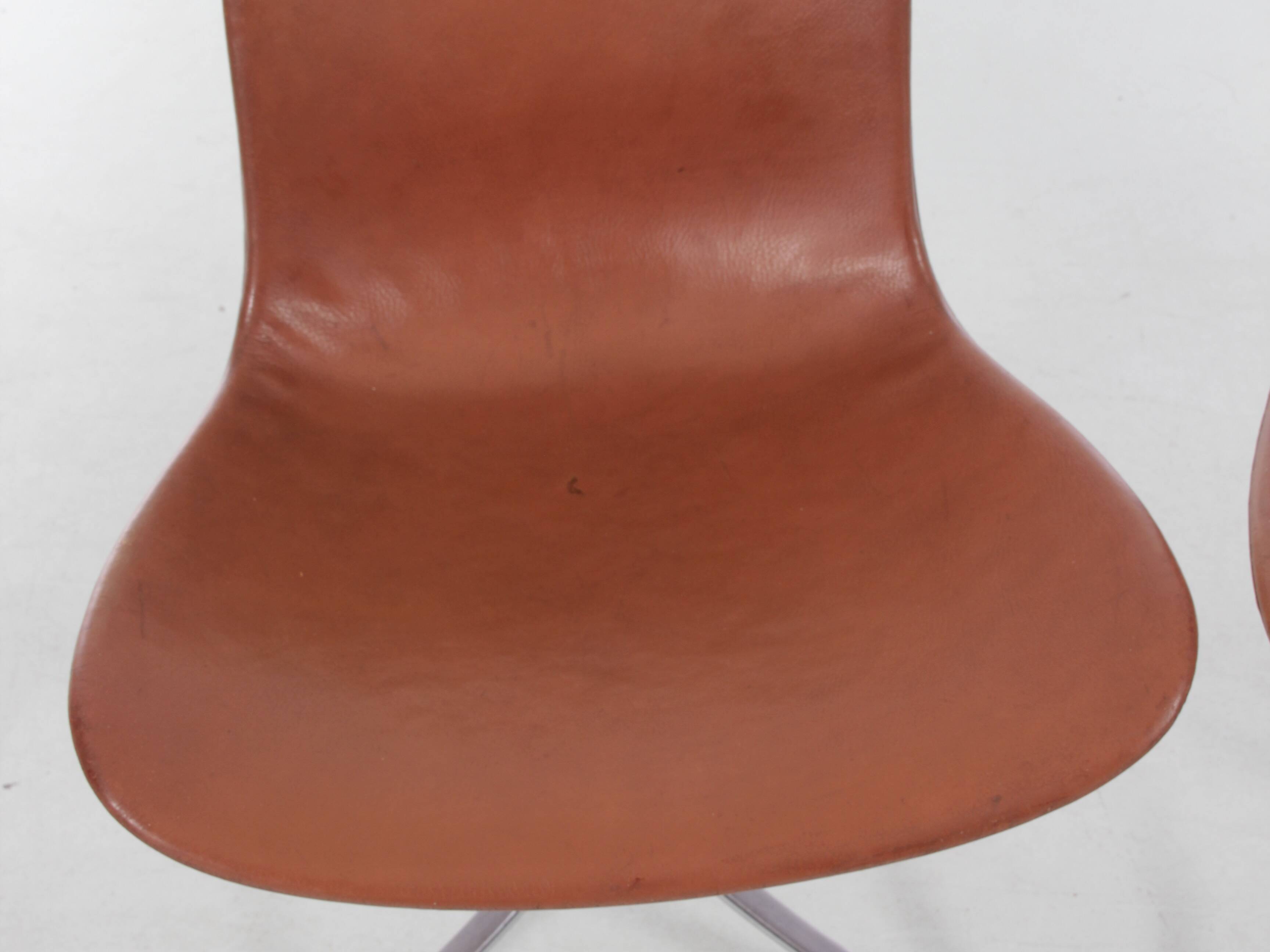 Set of 4 Scandinavian chairs model PK9 original edition K. Christiansen