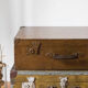 Antique suitcase - vintage travel trunk
