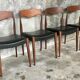 Set of 4 Scandinavian teak chairs brand NF Ameublement - 1960