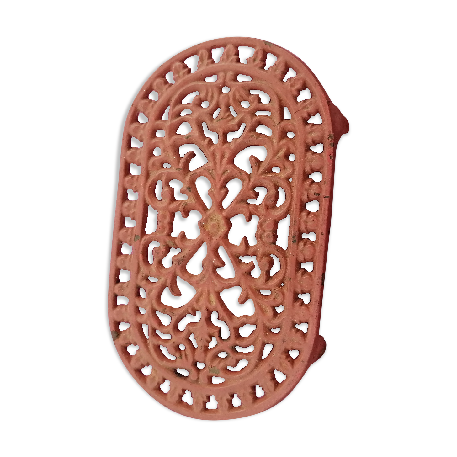 Oval cast iron underside