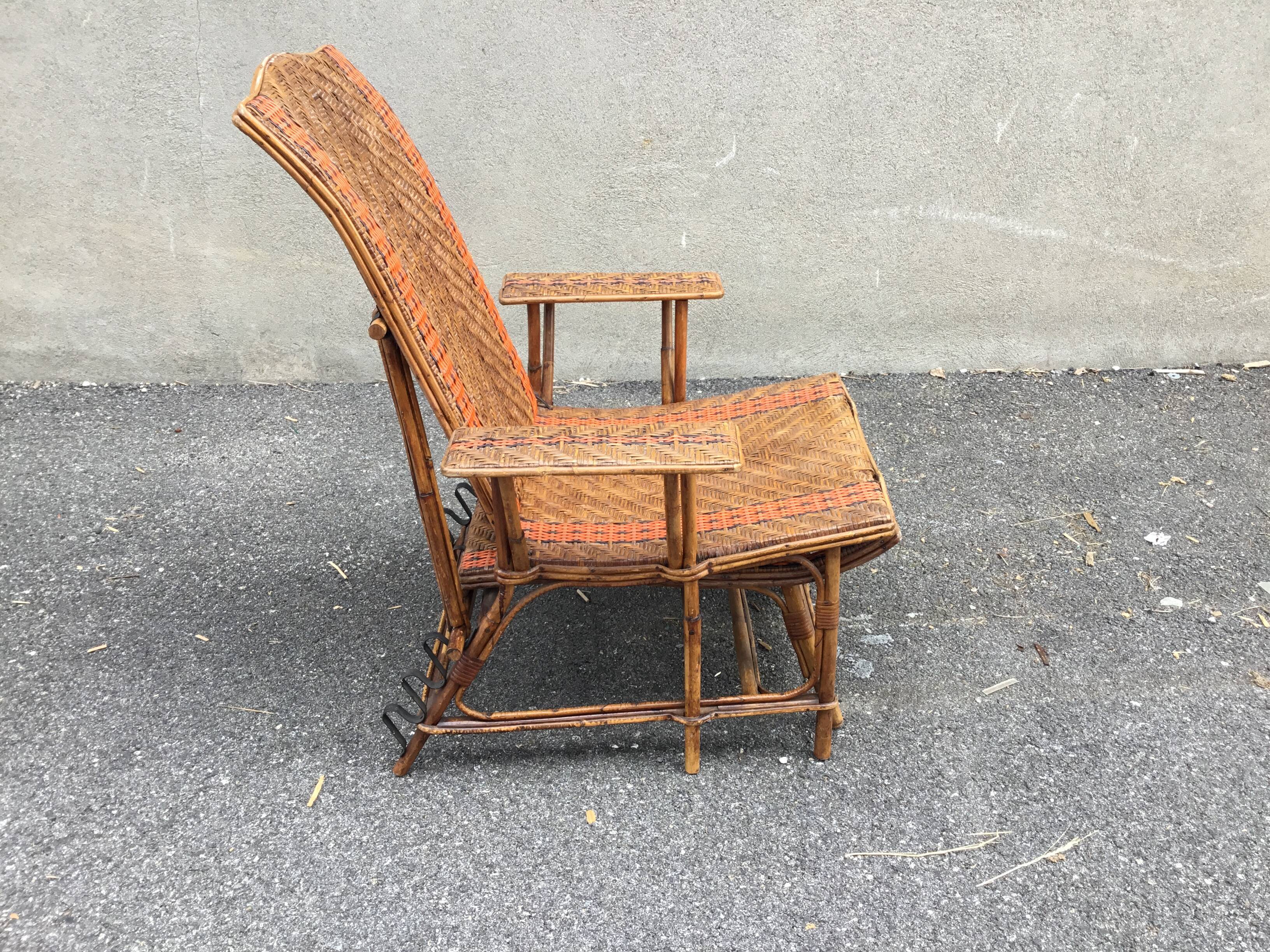 Wicker relax armchair