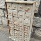 Small antique wooden workshop furniture delivered.