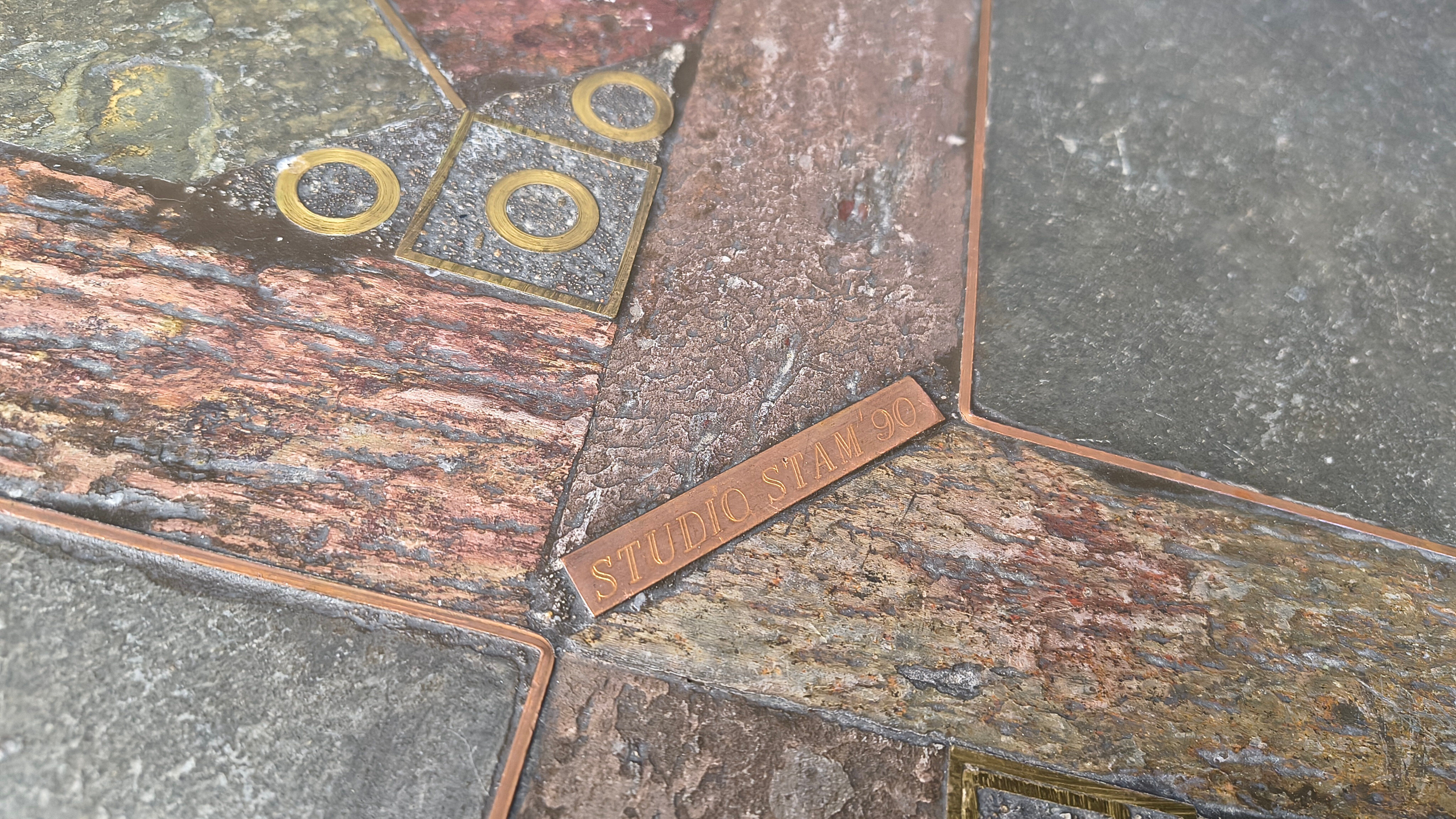 Vintage brutalist slate stone nesting tables by Design Studio Stam, 1990s