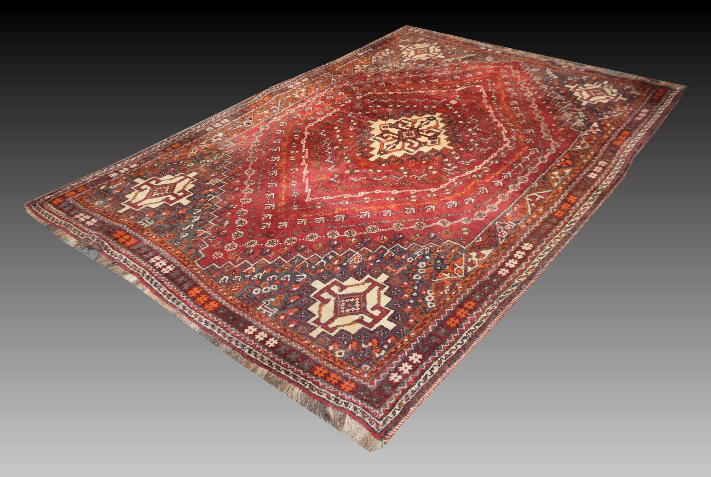Oriental carpet Iran Shiraz, Gashghaï: 170 x 250 cm