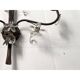 Contemporary rush and crystal flowers wall lamp