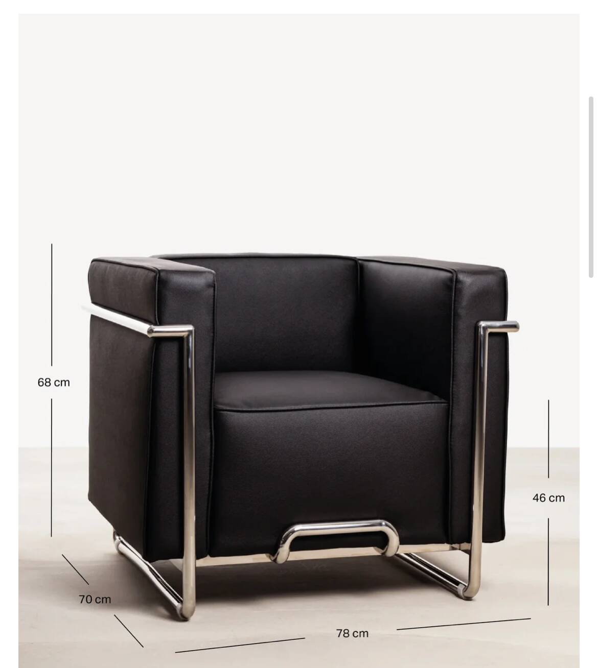 Vintage armchair inspired by Cassina Corbusier - The Masie