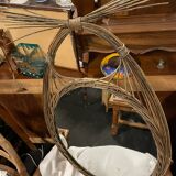 Miroir osier 1950-1960