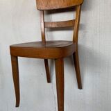 Set of 4 curved wood bistro chairs