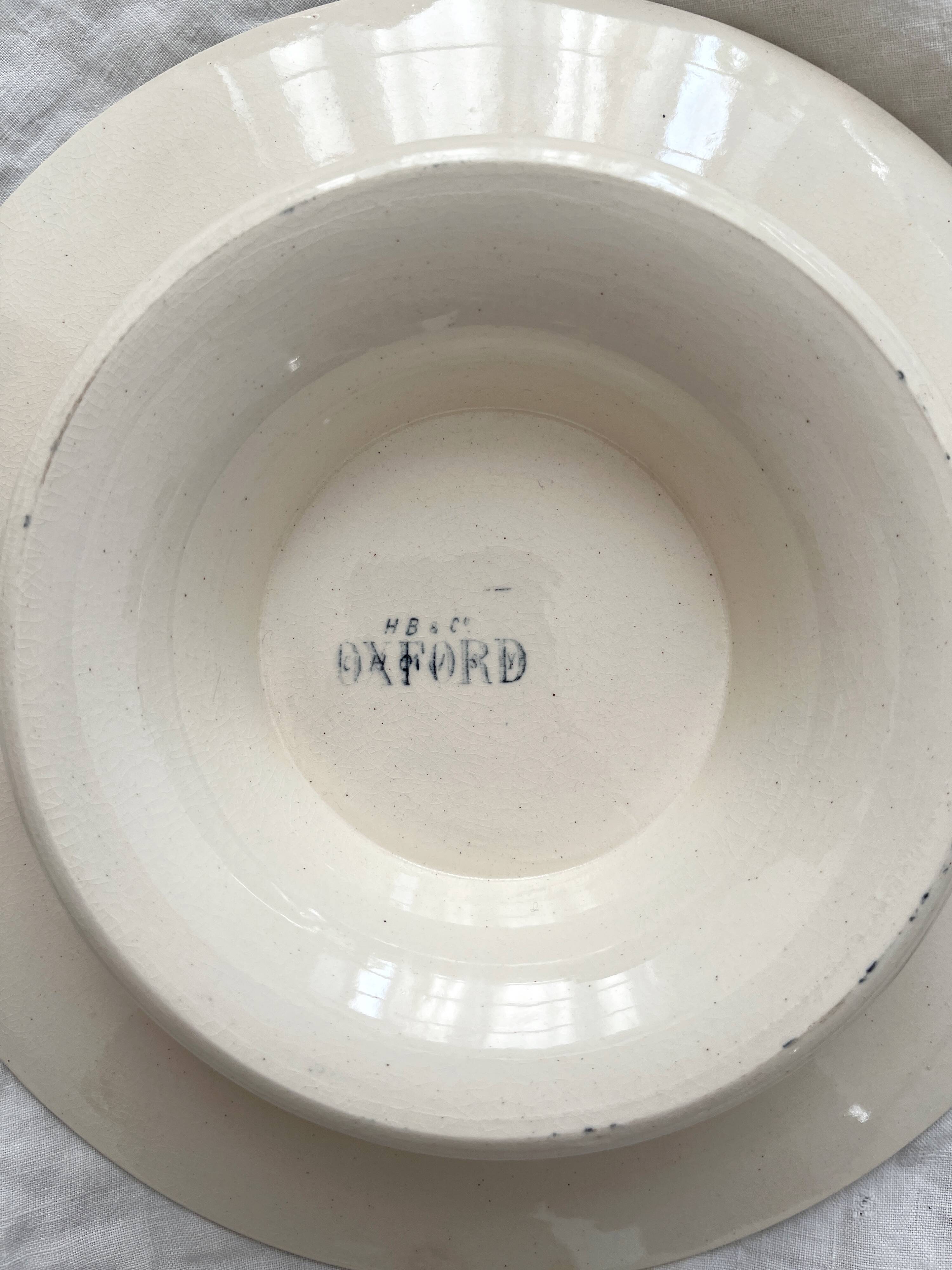 Low ironstone fruit bowl "Oxford" Choisy le Roi