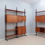 Mid century modular blonde teak bookcase 1960s