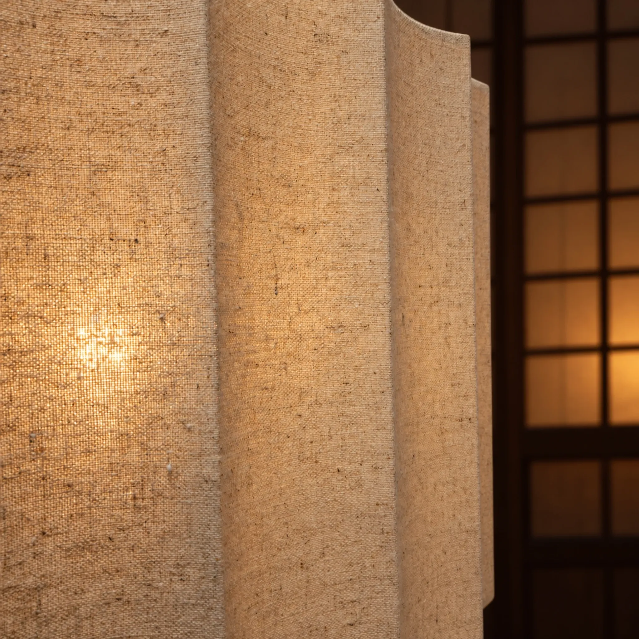 Lampadaire antique japonais peint à la main blanc et or (nouvel abat-jour)