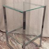 Sellette chrome metal sofa tip