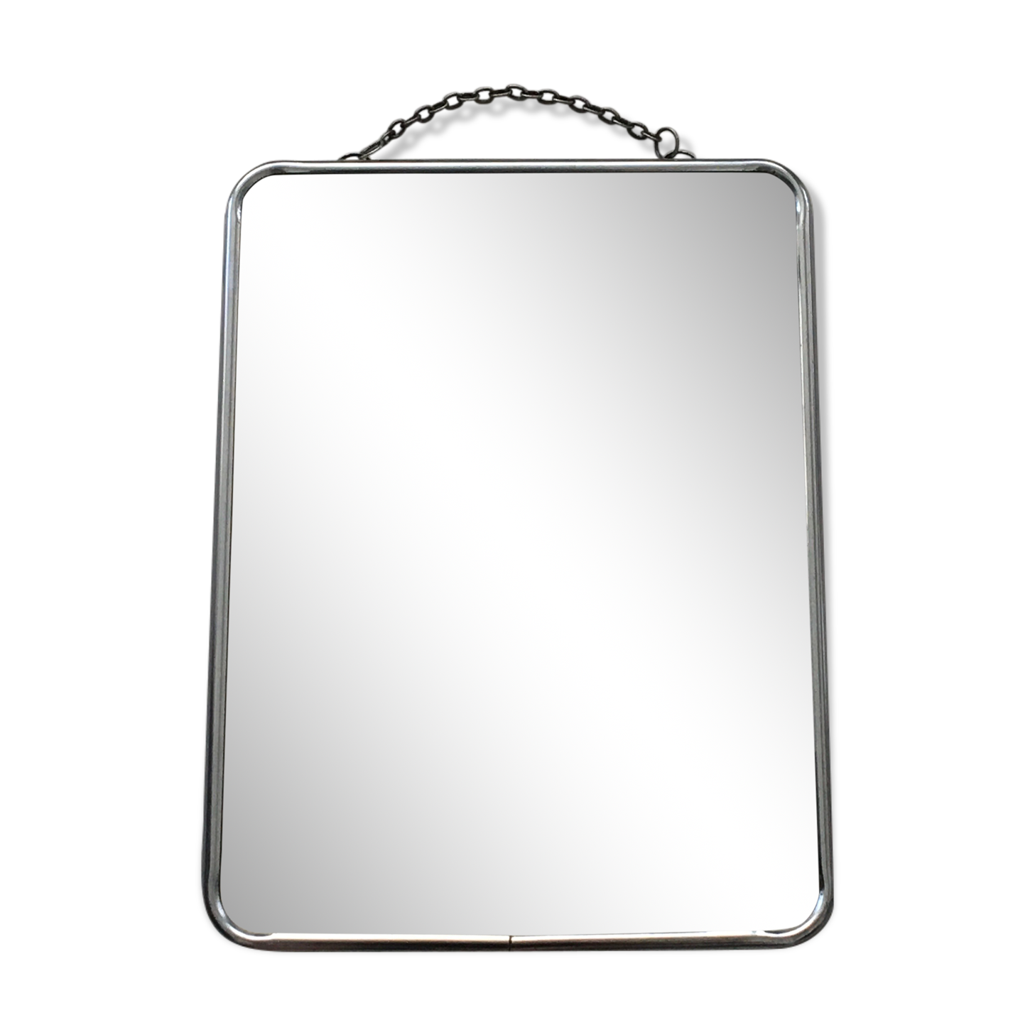 Barber mirror back vintage paper