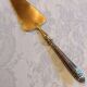 Silver cake shovel filled with silver metal