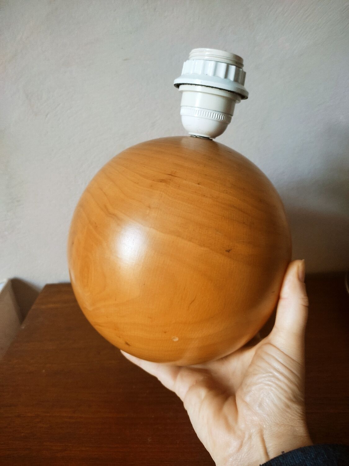 Foot of lamp ball blond wood