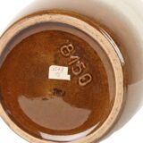 Vase vintage allemagne de l’ouest céramique émaillée crème marron 33cm