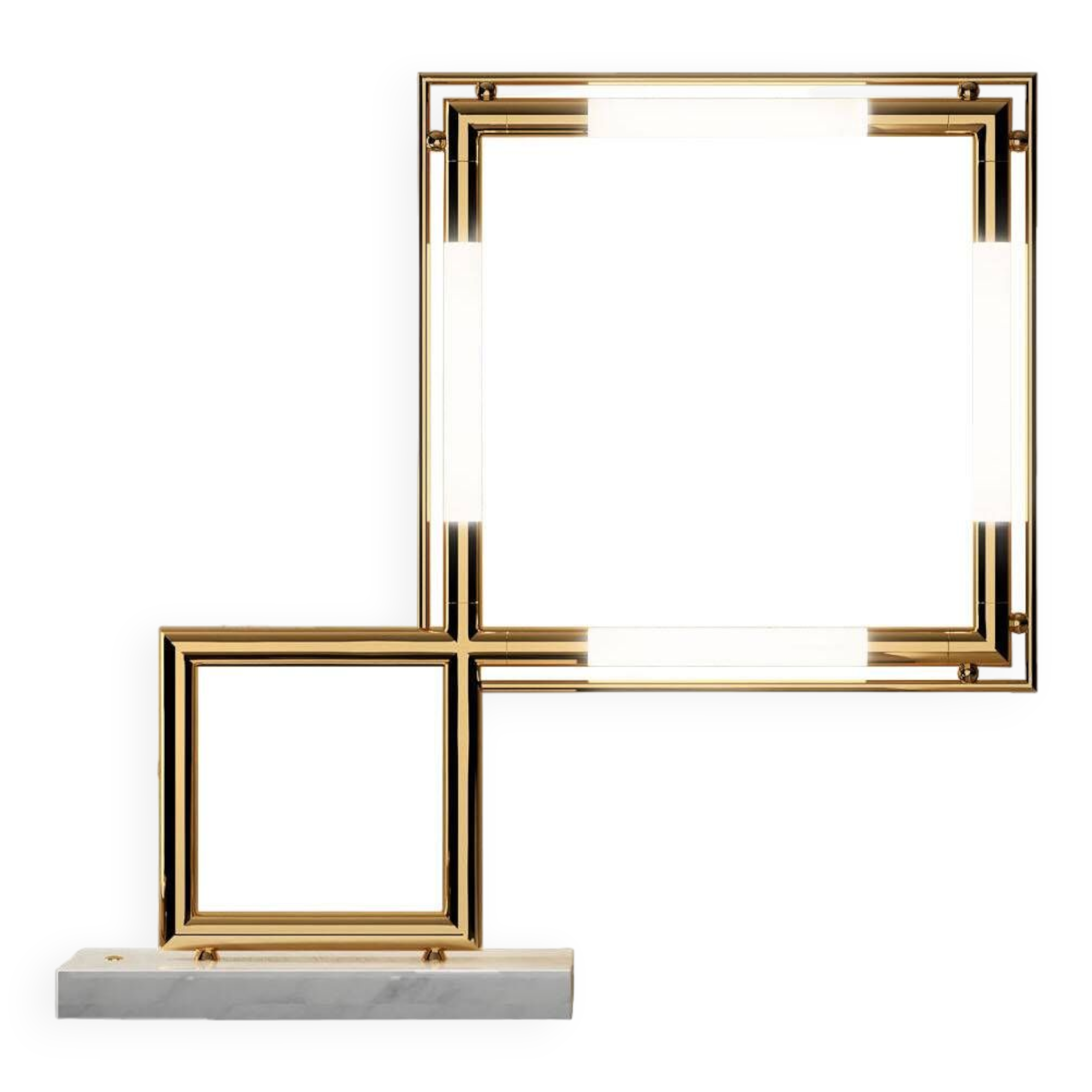 Lampe de table QUADRO Led Métal Or - Lumen Center Italia