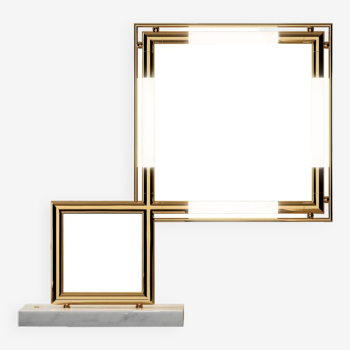 QUADRO Led Metal Gold Table Lamp - Lumen Center Italia