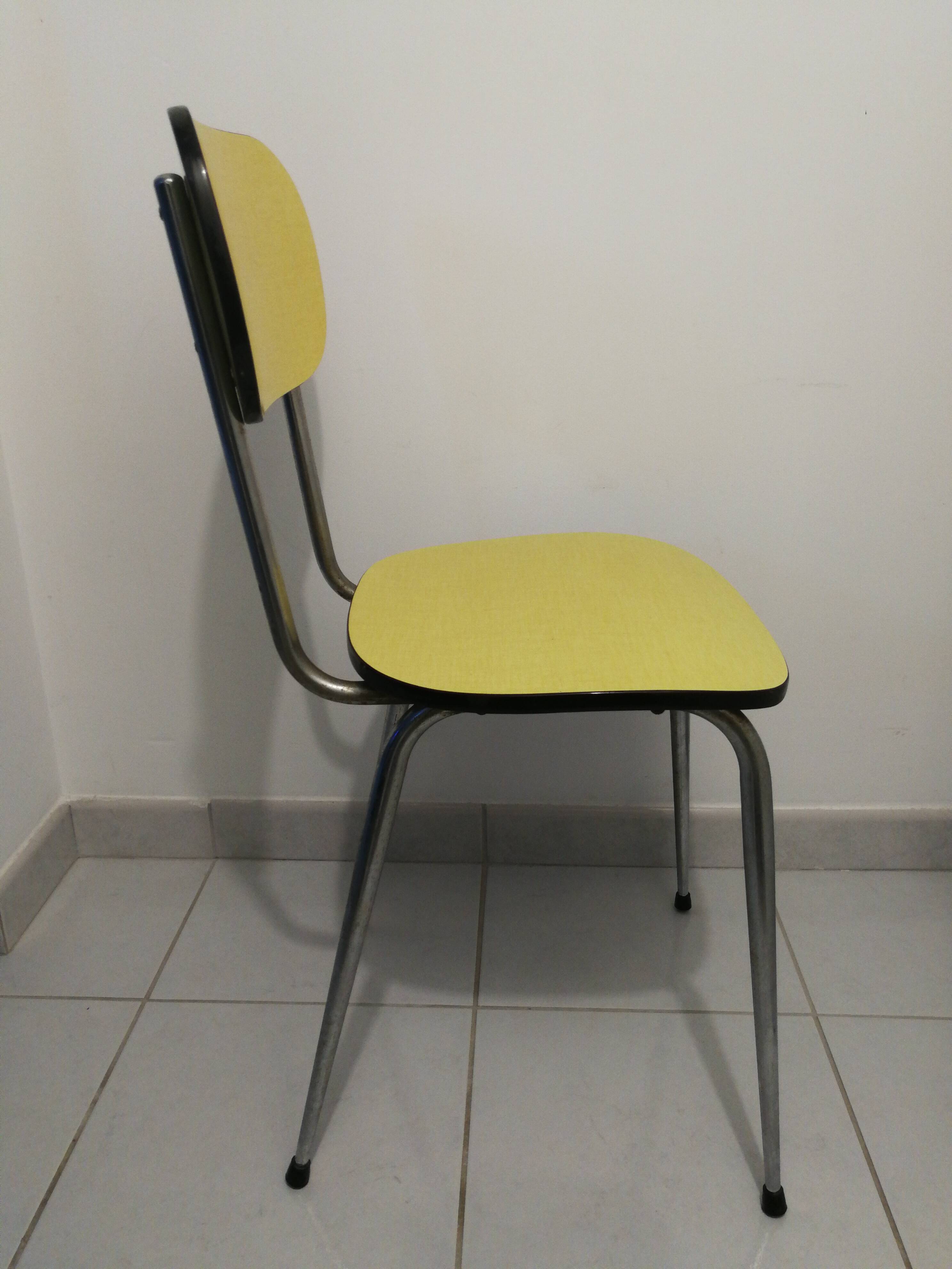 Vintage yellow Formica chair