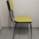 Chaise Formica jaune vintage
