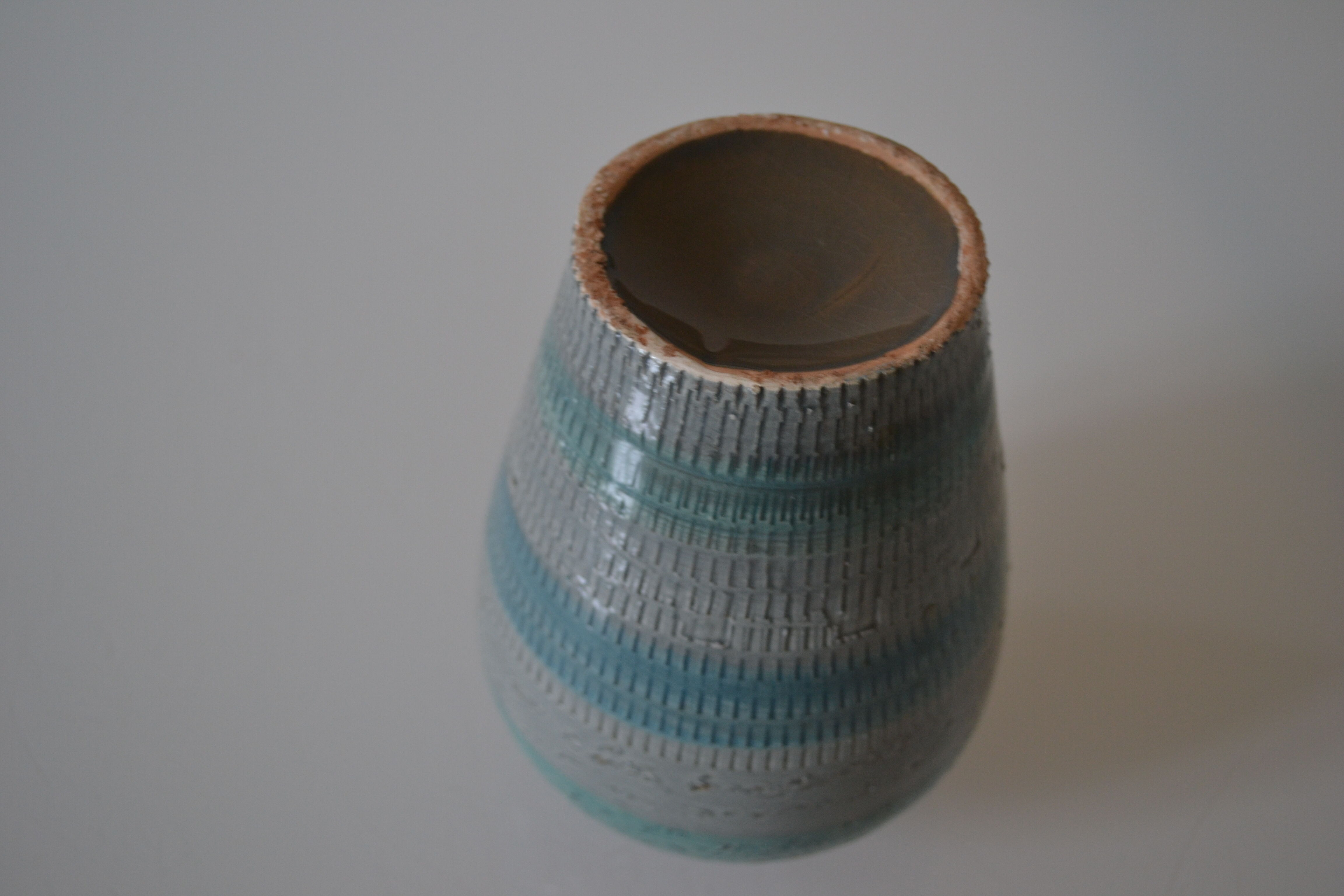 Vase vintage 60's aldo londi bitossi blu rimini