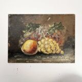 nature morte aux raisins et pêche