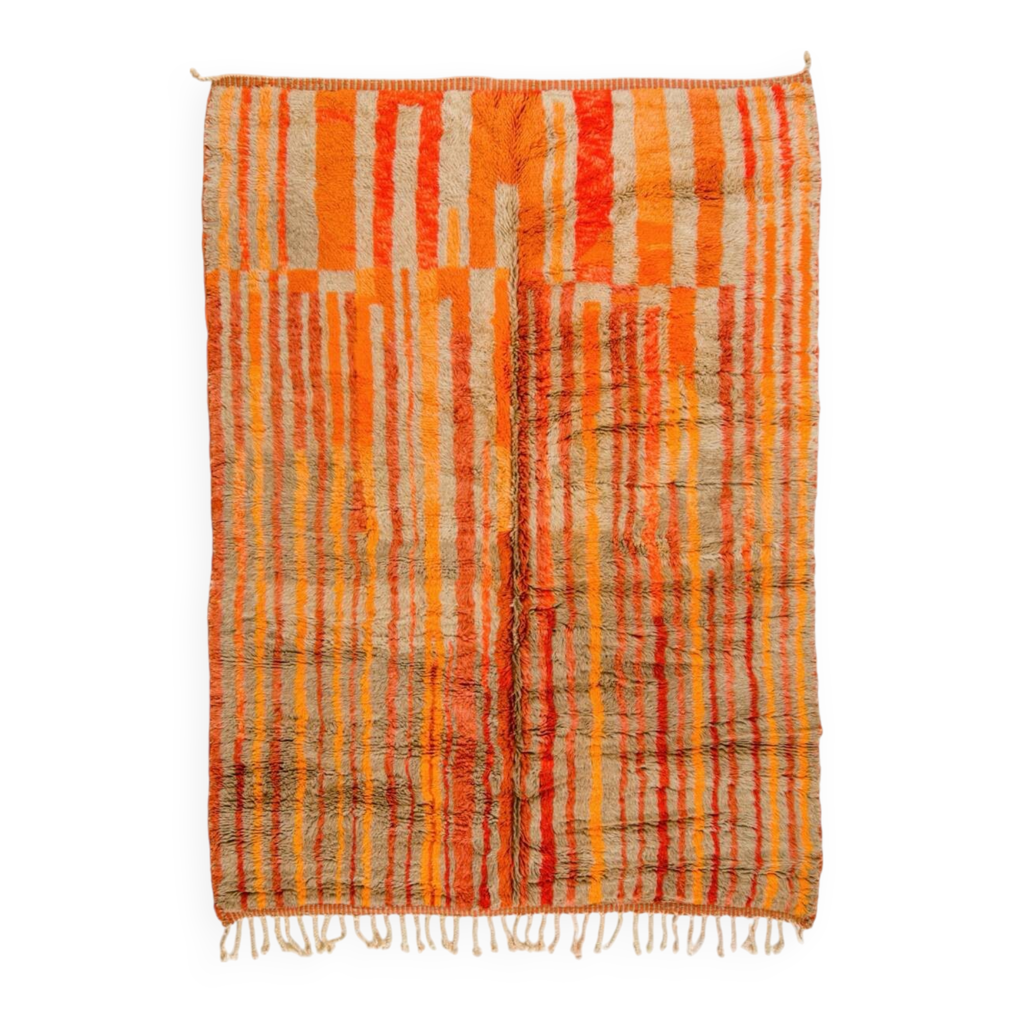 Moroccan Berber rug Mrirt brown red orange modern