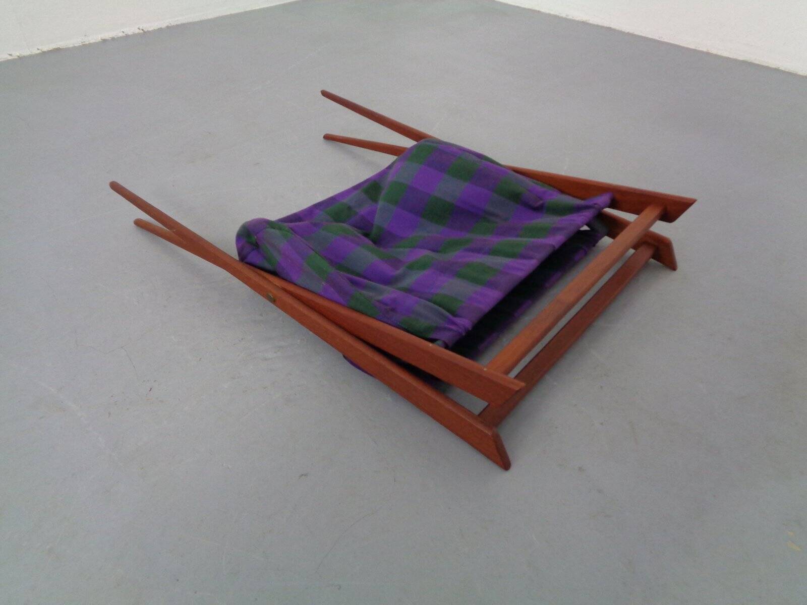 Danish Foldable Teak Magazine Rack, 1960s