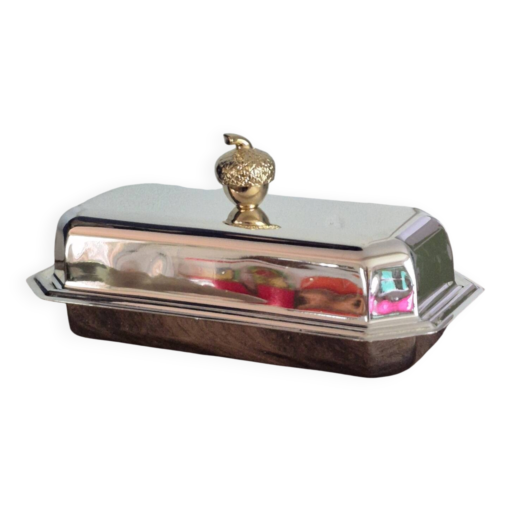 Metal butter dish