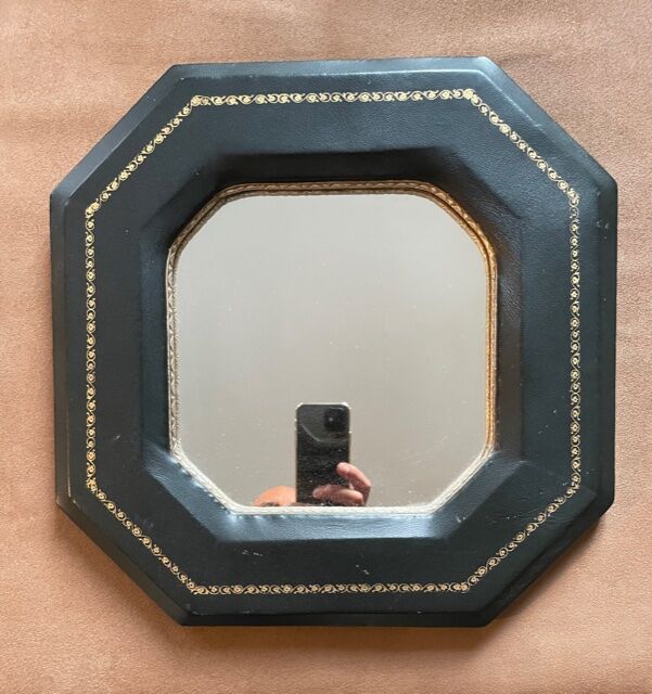 Leather-wrapped mirror 1950