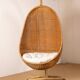 Danish armchair in woven rattan, with its metal stand, Nana Ditzel.