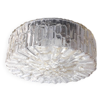 Old ceiling light / wall light - molded glass - 1970