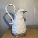 Large white earthenware jug
