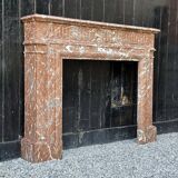 Napoleon III Louis XIV Style Fireplace In Red Rance Marble Circa 1880