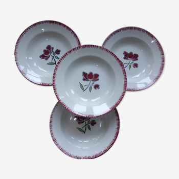 Set de 4 assiettes creuses Badonviller