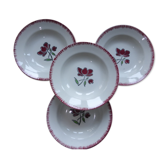 Set de 4 assiettes creuses Badonviller