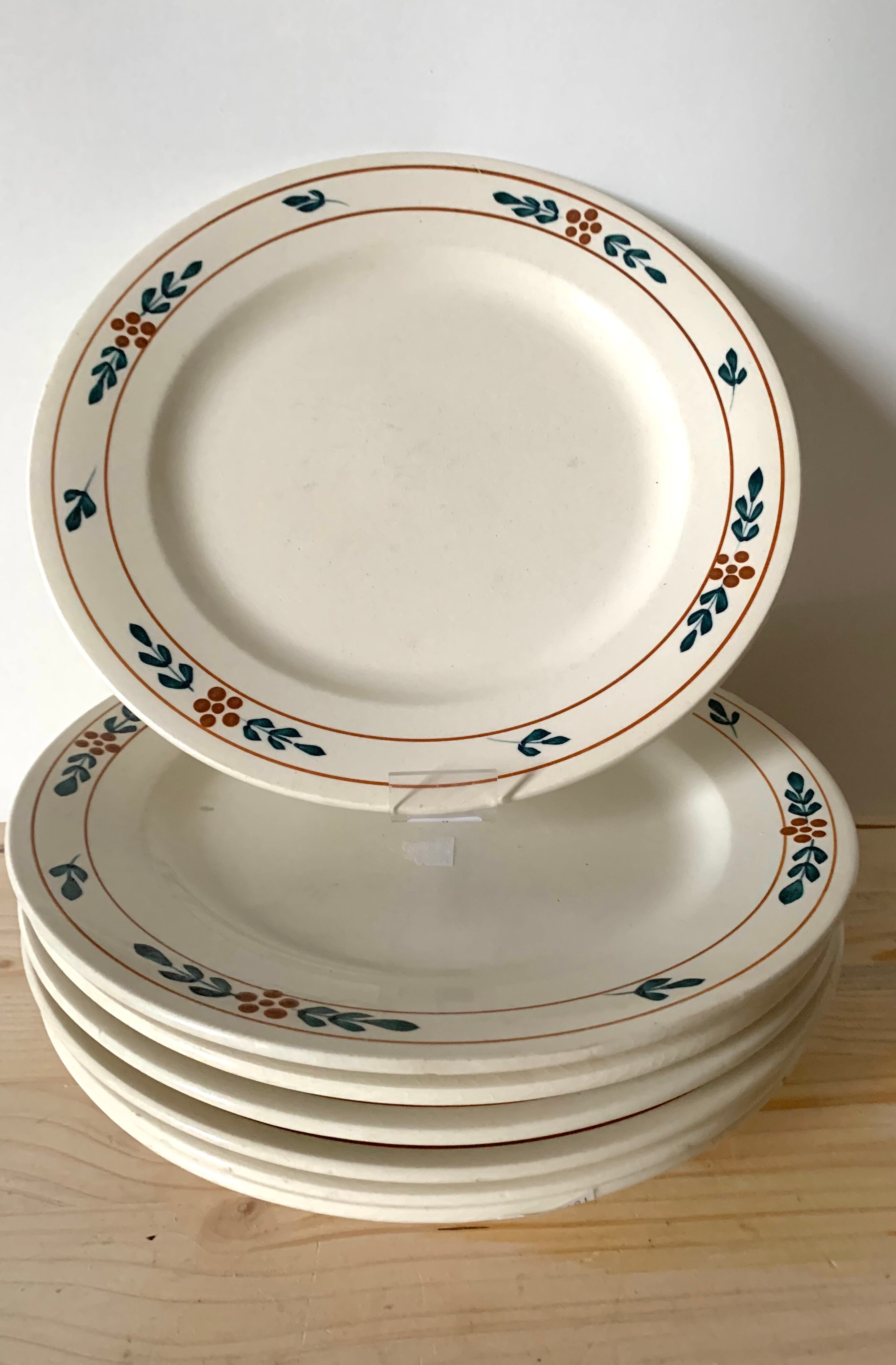 7 earthenware plates